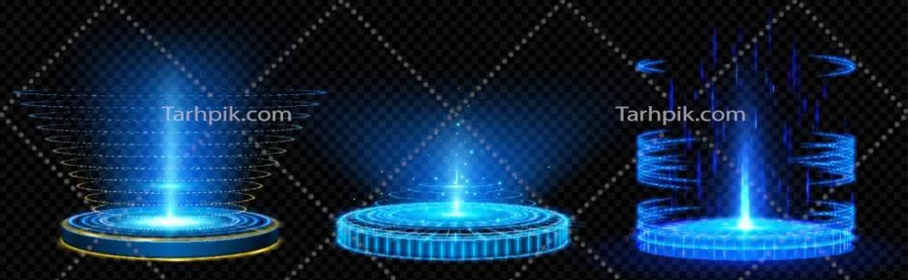 وکتور رعد و برق آبی با طراحی منحصر به فرد و جالب