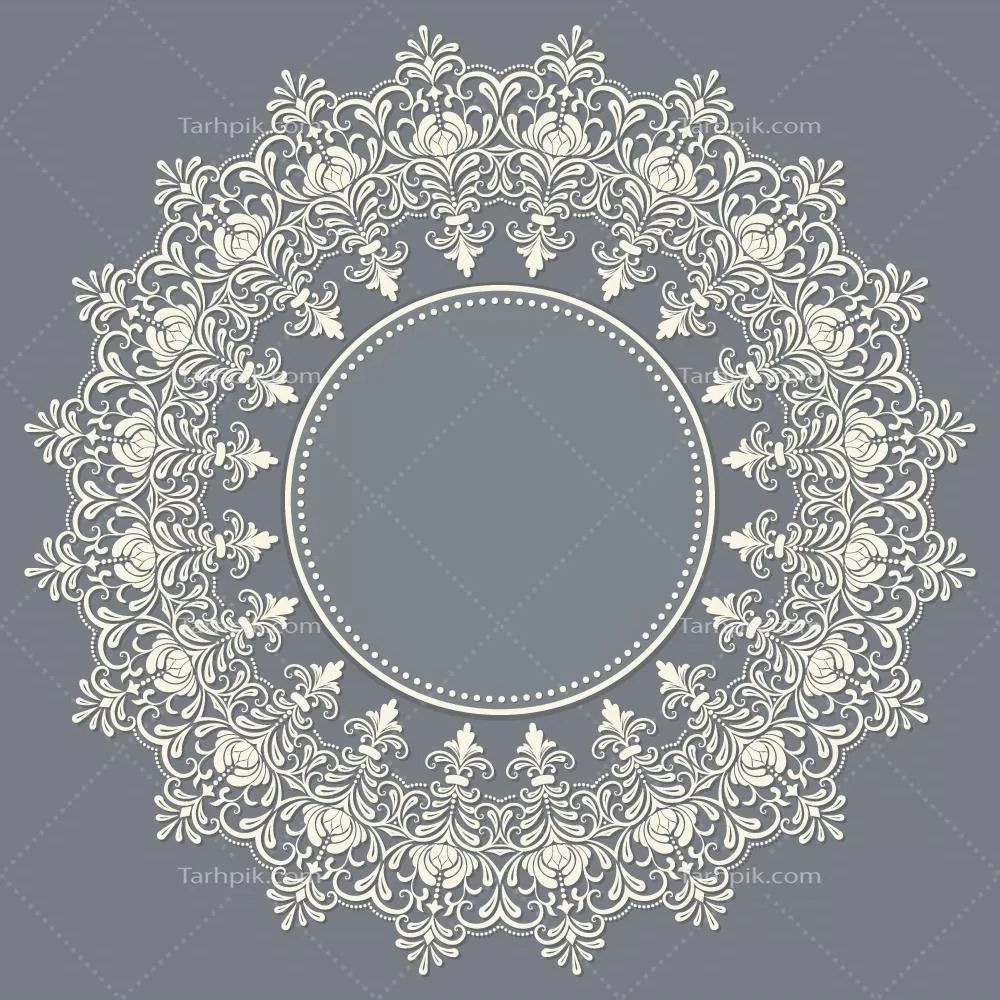 الگوی وکتوری دایره‌ای با طراحی vintage و دقت هنری بالا