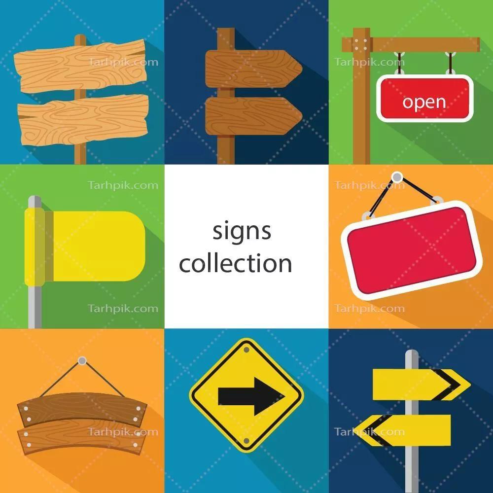 طراحی مسطح نماد مجموعه: وکتور با کیفیت بالا و خلاقانه