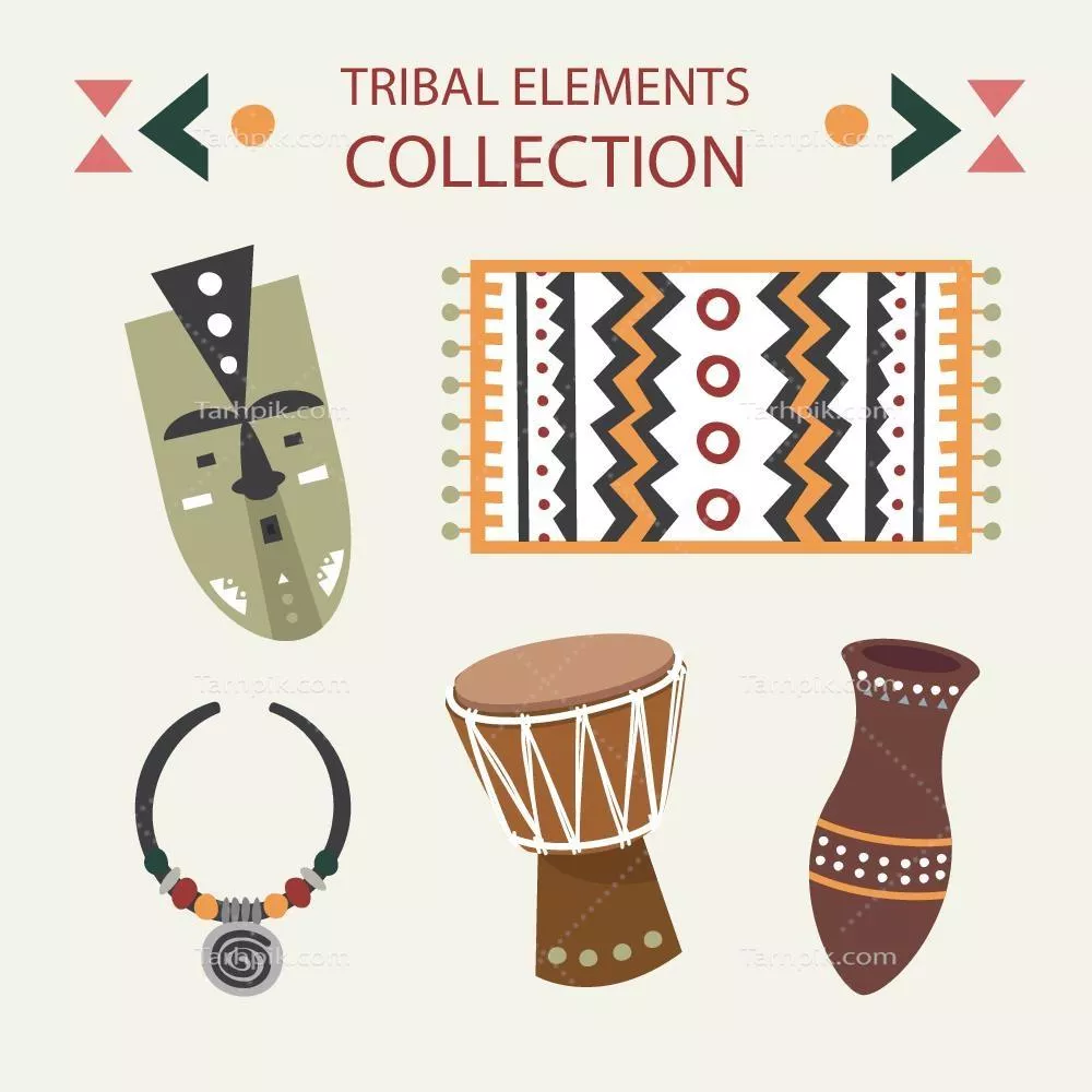 کلکسیون المان‌های قبیله‌ای وکتوری: طراحی‌های هنری بومی و مدرن