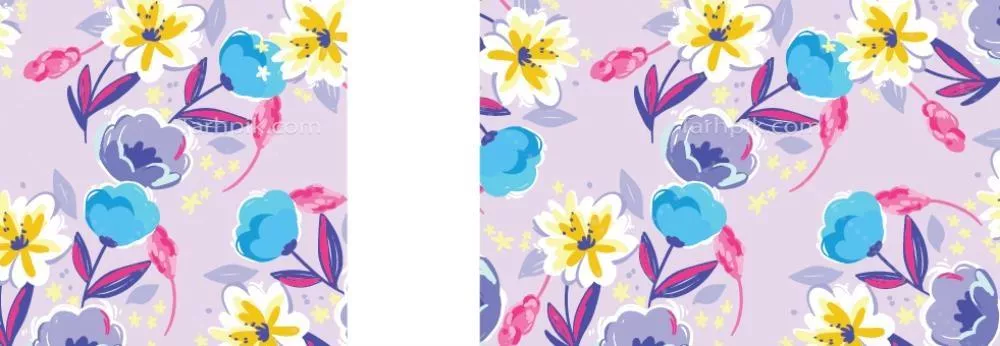 پسزمینه وکتور گلهای رنگی با طراحی دستی و هنری