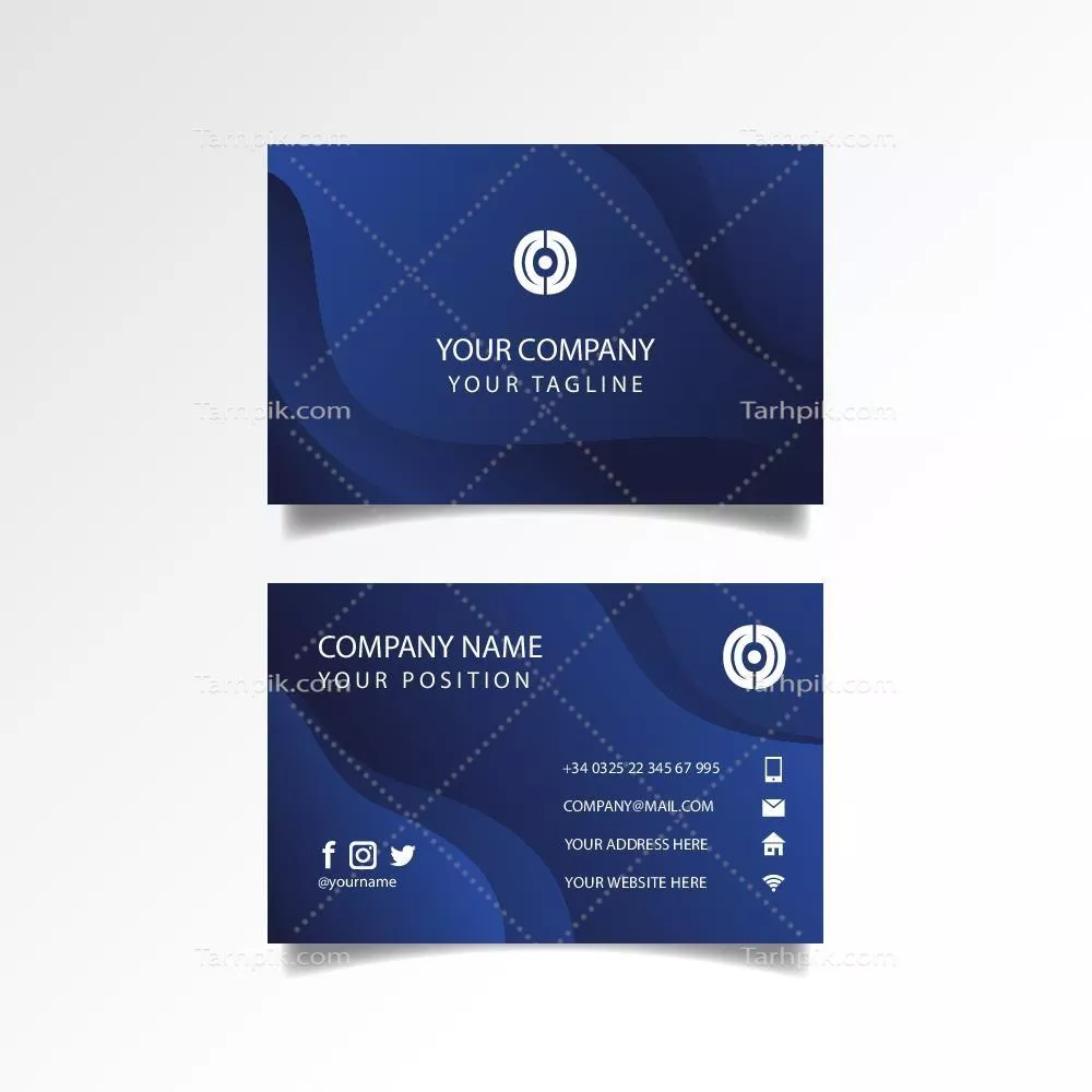 قالب وکتور کارت ویزیت شرکت با طراحی زیبا و حرفه‌ای