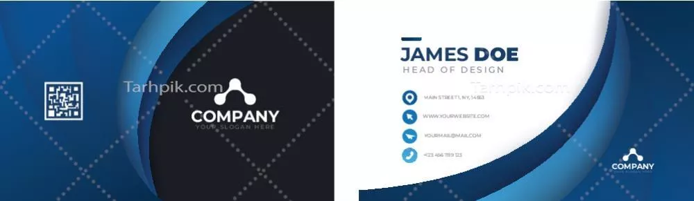 وکتور کارت ویزیت شرکتی با طراحی خلاقانه و حرفه‌ای