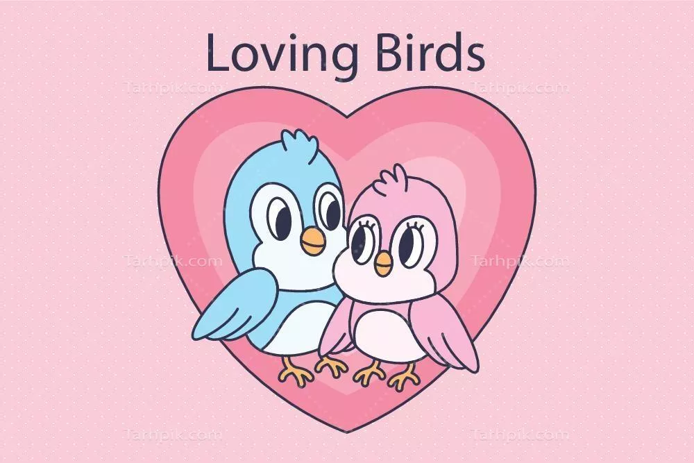 پسزمینه وکتور از پرندگان ناز و دوستداشتنی با طراحی شگفتانگیز