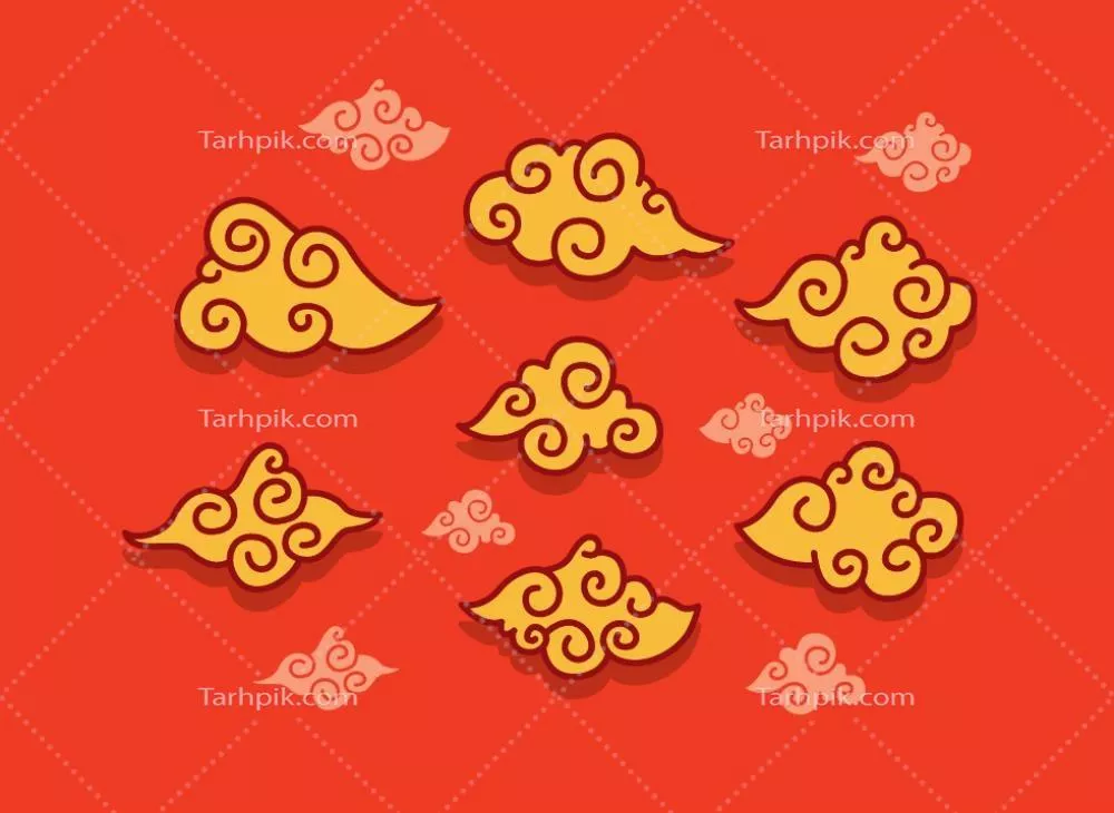 شیش ابرچین الگو برای دیوارپوش و پارچه - تصویر وکتوری زیبا