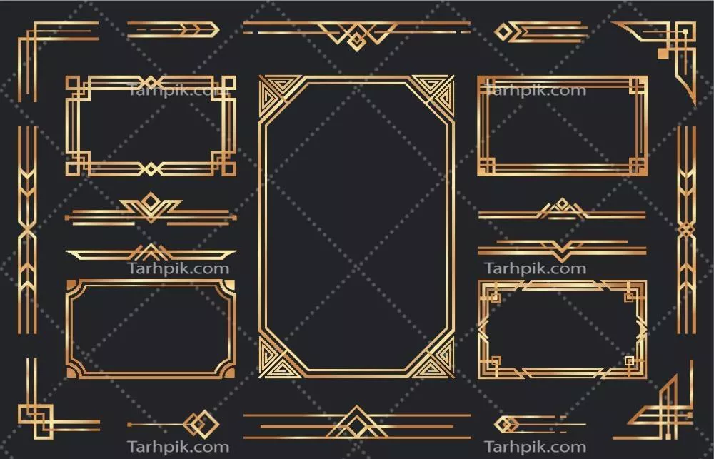 وکتور قاب طلازی زیبا و خاص برای طراحی های گرافیکی