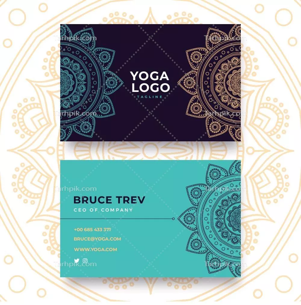 کارت ویزیت سبز با طراحی وکتور منحصر به فرد برای کسب و کارها