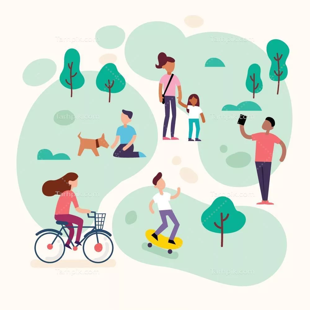 مجموعه وکتور مردم دستکشیده در پارک شماره 02 اثر MissChatz