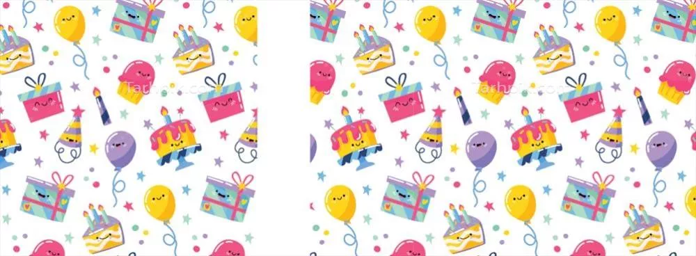 پسزمینه تولد شاد با طراحی دستکشیده و سبک وکتور