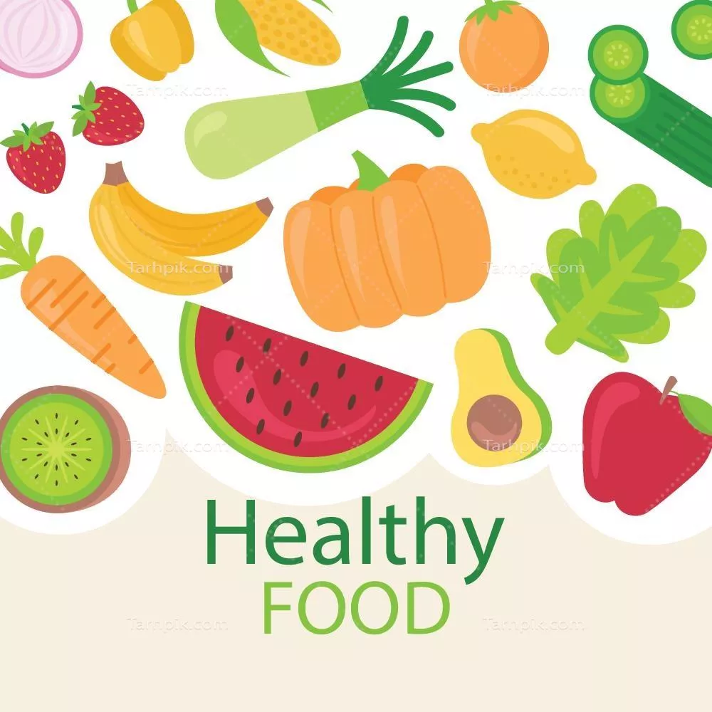 پسزمینه وکتور غذاهای سالم: الگوهای زیبا و الهامبخش برای طراحی