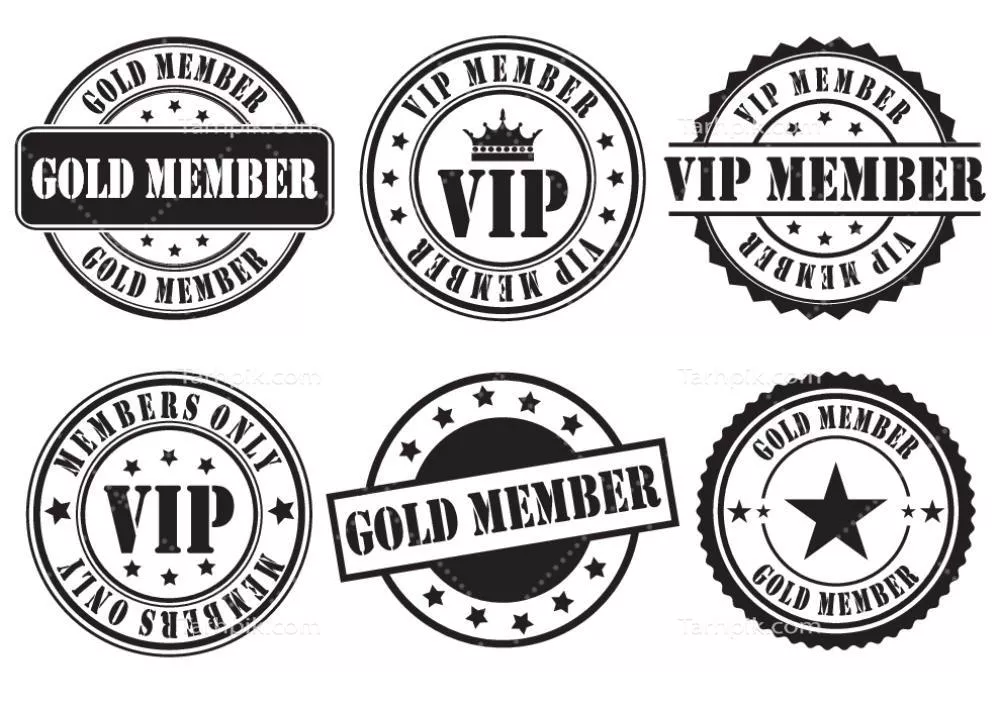 وکتور مجموعه ای از 6 نشان و آرم رترو VIP که امیدوارم مورد استفاده شما قرار گیرد