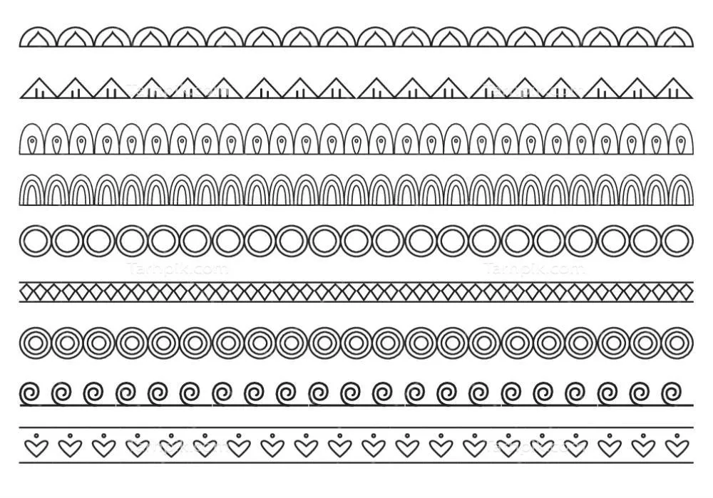 وکتور مجموعه‌ای بسیار زیبا از حاشیه‌های دست‌کشیده مناسب برای پروژه‌های اسکرپ‌بکینگ و بیشتر