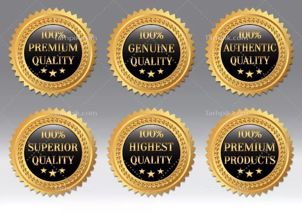 وکتور ست بی نظیر نشان‌های تبلیغاتی طلایی برای ترویج محصولات با کیفیت شما