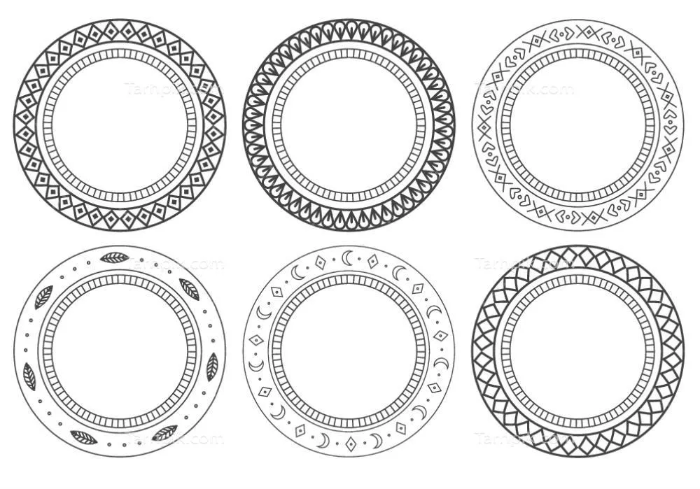 وکتور مجموعهای زیبا از فریمهای تزئینی متنوع برای استفادههای مختلف شما