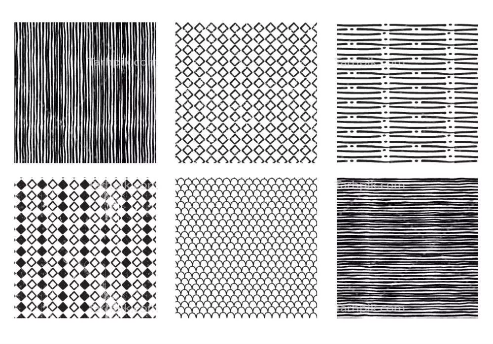 وکتور مجموعه‌ای بسیار مفید از الگوهای دستی طراحی‌شده با سبک خاص و زیبا