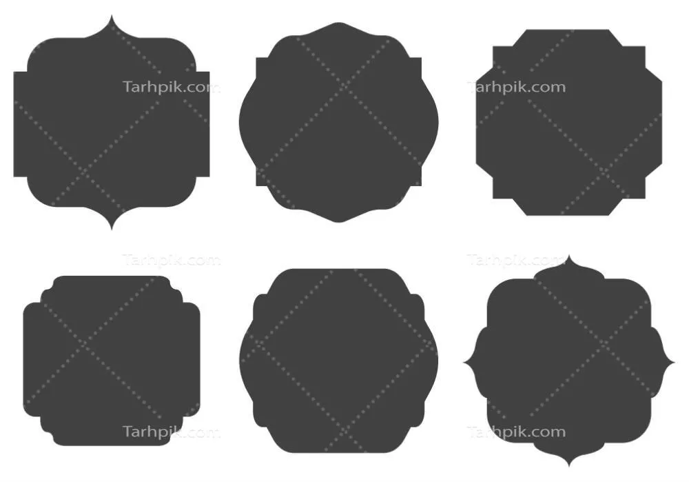 مجموعه ای بسیار مفید از اشکال برچسب وکتور خالی با کاربردهای فراوان