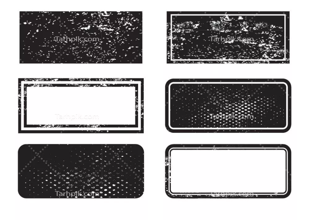 وکتور مجموعهای بسیار مفید از تمبرهای گرانج و فرسوده برای استفادههای خلاقانه شما