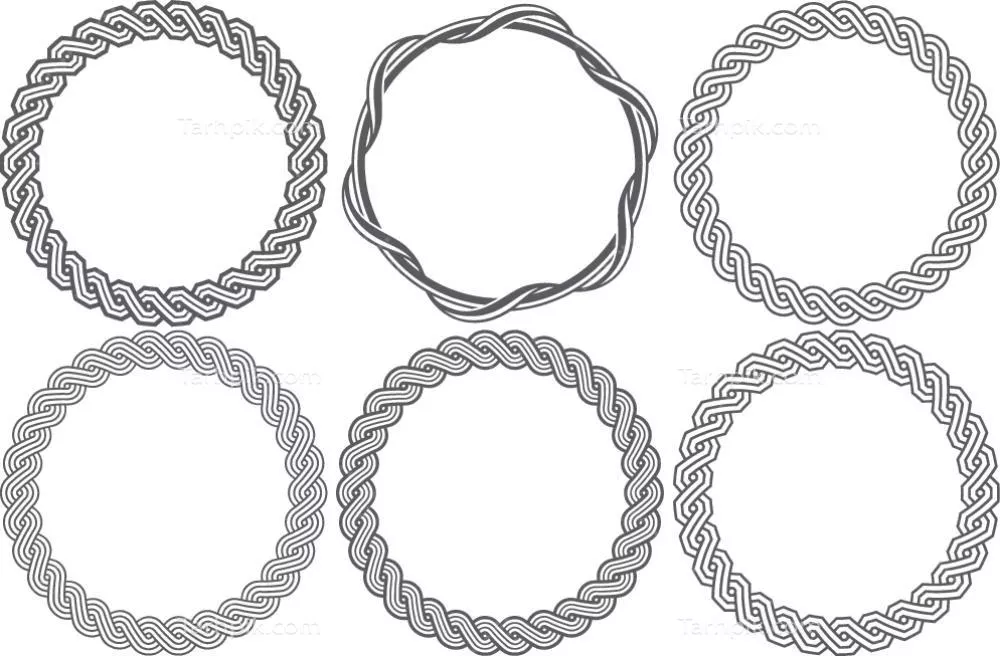 وکتور مجموعه ای بی نظیر از 6 فریم الگوی بافت گیس با امکان استفاده فراوان