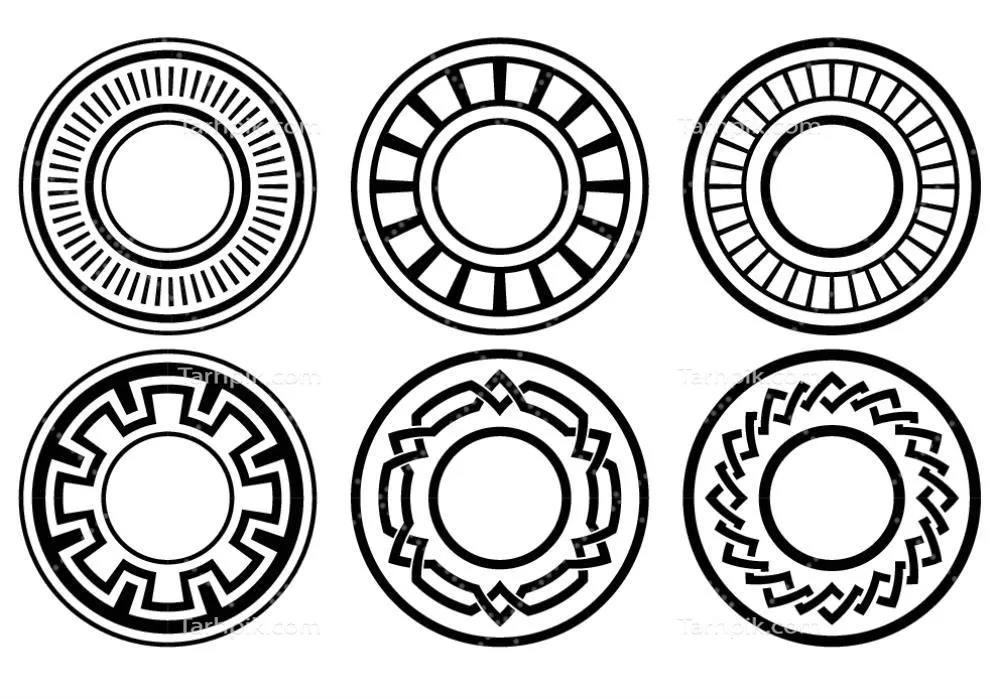 وکتور مجموعهای عالی از اشکال دایرهای تزئینی با کاربردهای بینظیر
