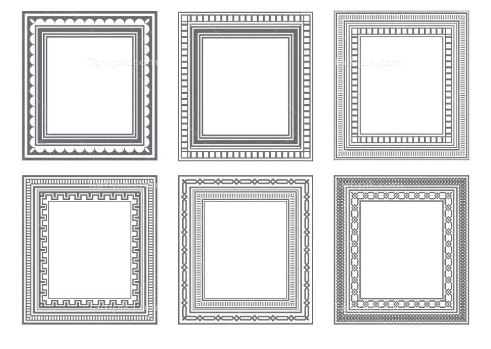 مجموعه منحصر به فردی از قاب‌های وکتوری متنوع برای پروژه‌های طراحی شما