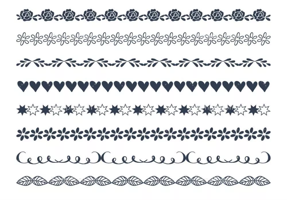 وکتور مجموعه‌ای فوق‌العاده از حاشیه‌های طراحی دستی و زیبا برای کاربردهای مختلف