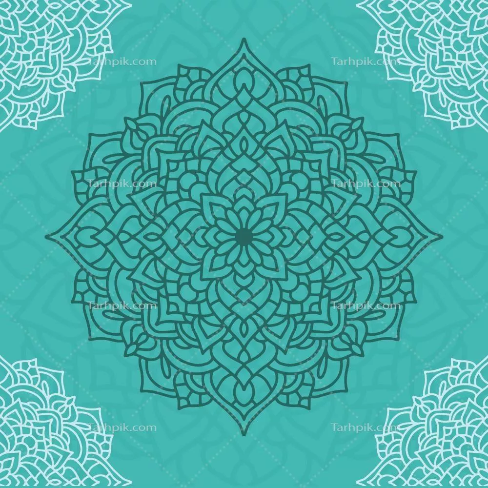 پس‌زمینه ماندالا خطی و وکتور (دو) - طراحی و زیبایی شناسی