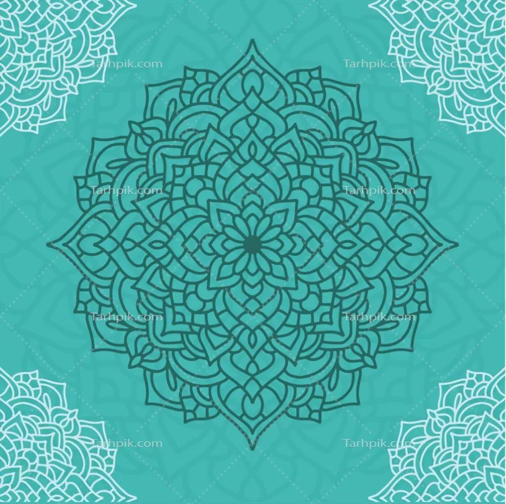 پسزمینهی خطی و جادویی ماندالا با طراحی وکتور