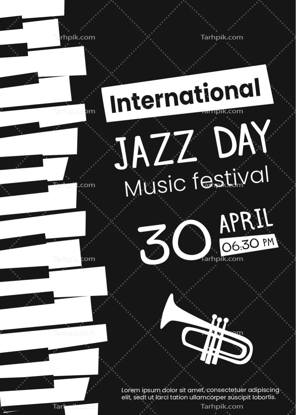 فلاير وکتوری جشنواره موسیقی با طراحی خلاقانه و جذاب