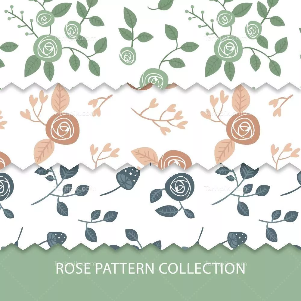 پکیج الگوهای وکتور گلهای رز وینتیج با طراحیهای زیبا