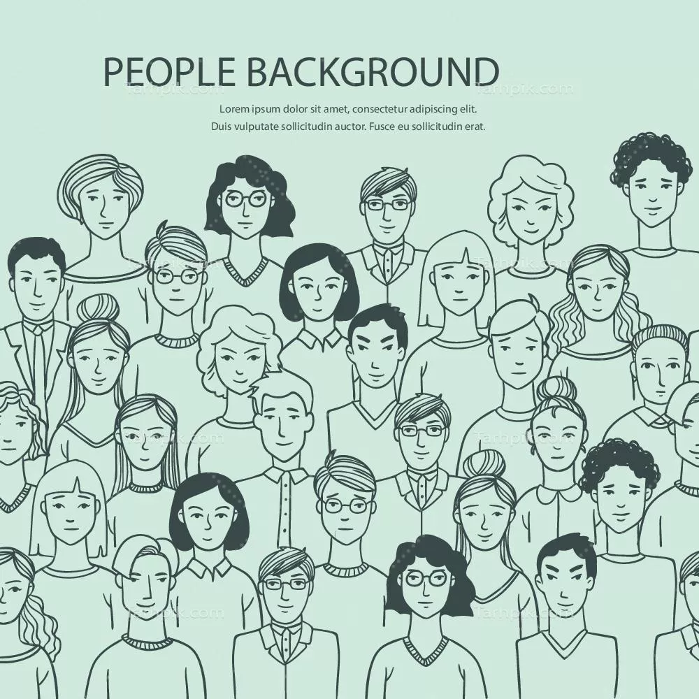 طرحهای مردم با پسزمینه وکتور - مجموعه اول