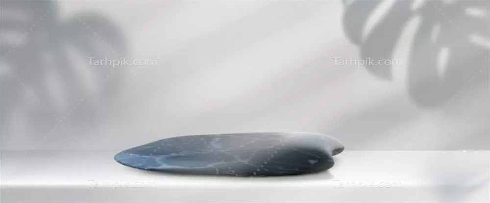 وکتور پلتفرم سنگی مرمریت سیاه با طراحی واقعگرایانه و جزئیات دقیق