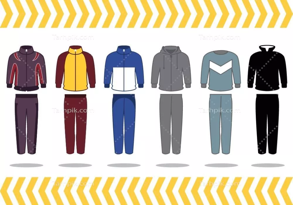 وکتور مجموعه لباس ورزشی برای پروژه فوق‌العاده شما - دانلود کنید و لذت ببرید