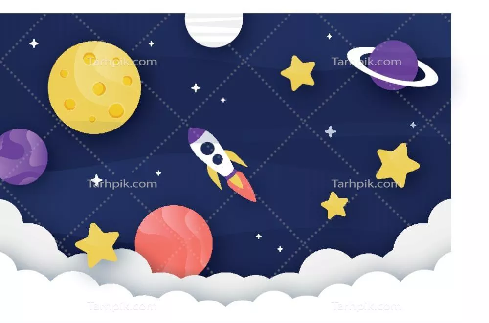 بکگراند وکتور با تم فضایی برای طراحی های گرافیکی و خلاقانه