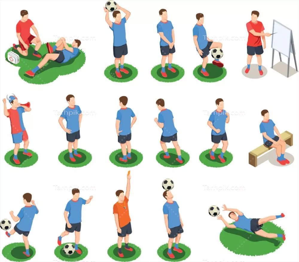 برداشت وکتور ایموجی ورزش برای طراحی‌های گرافیکی و رسانه‌های اجتماعی