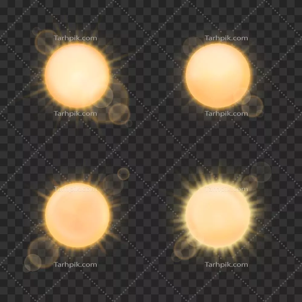 وکتور پوشش آفتاب: طراحی گرافیکی و جلوه‌های نوری خلاقانه