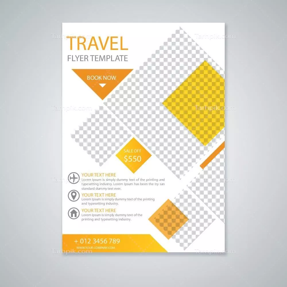 قالب وکتور بروشور آژانس مسافرتی با طراحی حرفهای و جذاب