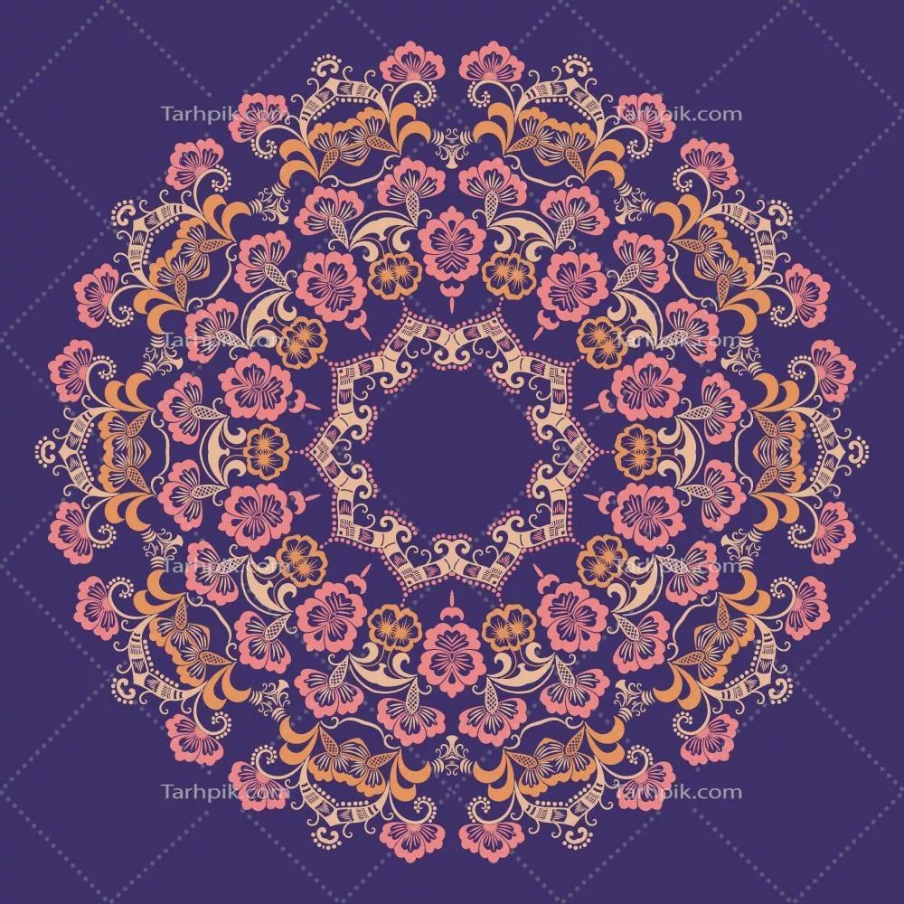 طرح وکتوری منحصر به فرد الگوهای چرخشی نژادی با زیبایی خاص