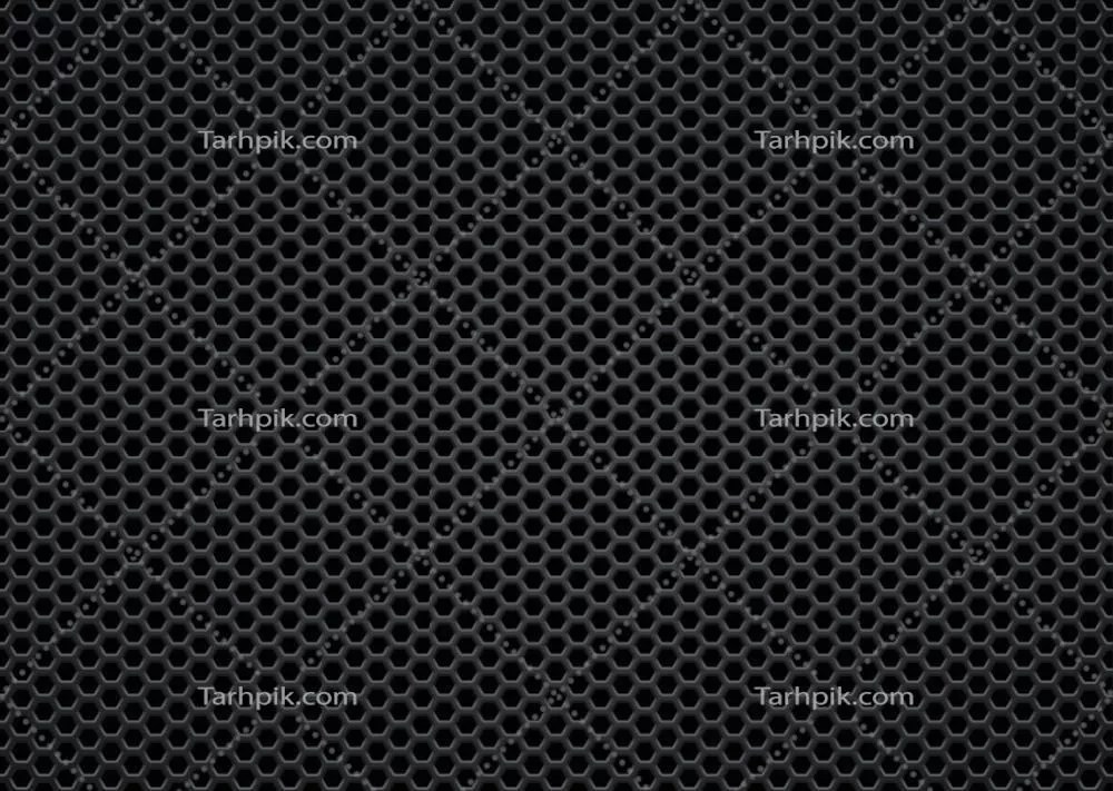 الگوی وکتوری مشبک مشکی و فلزی بلندگو با طراحی یکپارچه و بی نقص