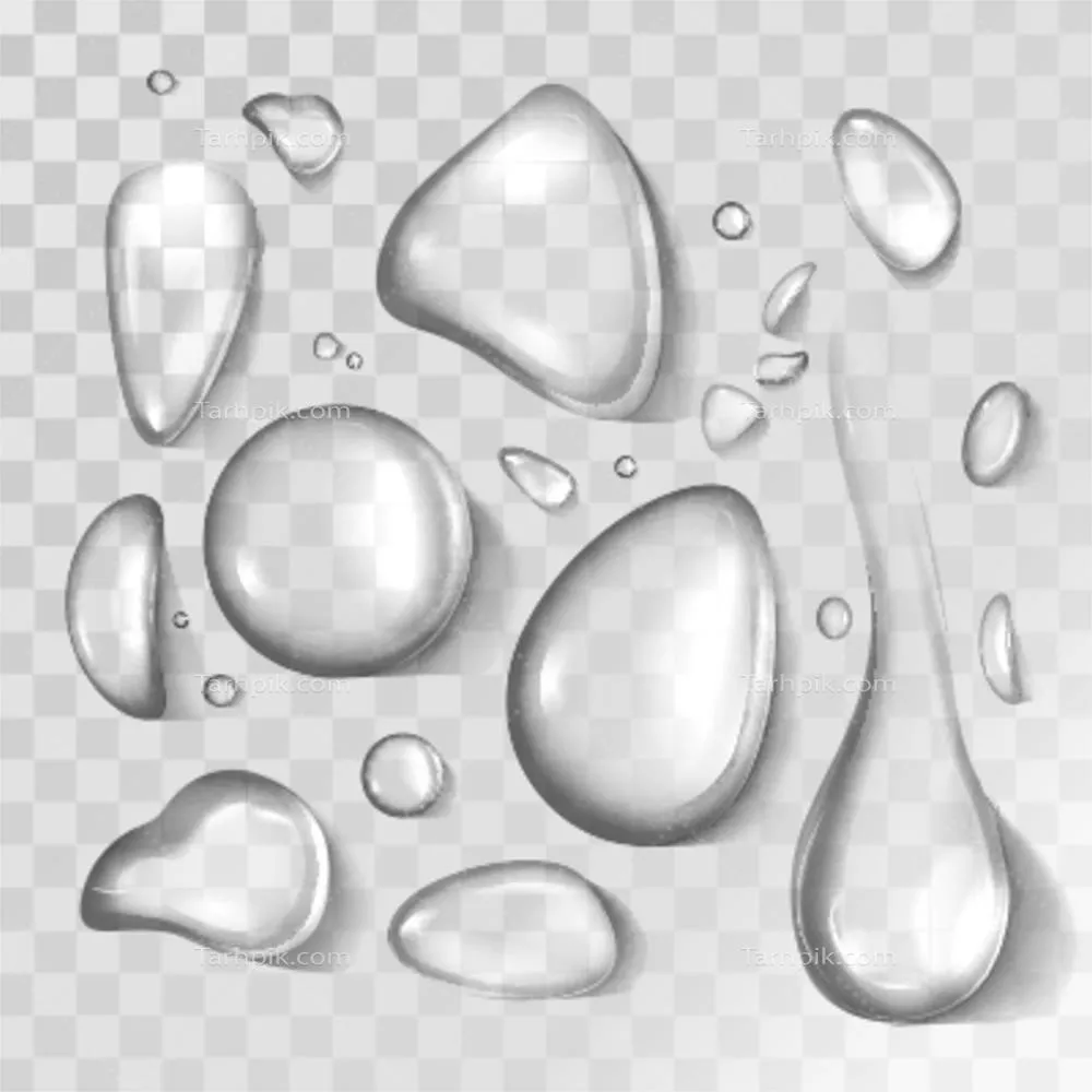 وکتور قطرات آب با طراحی جذاب و شگفت‌انگیز