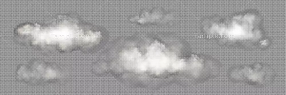 وکتور ابر سفید با طراحی زیبا و طبیعی برای کاربردهای متنوع