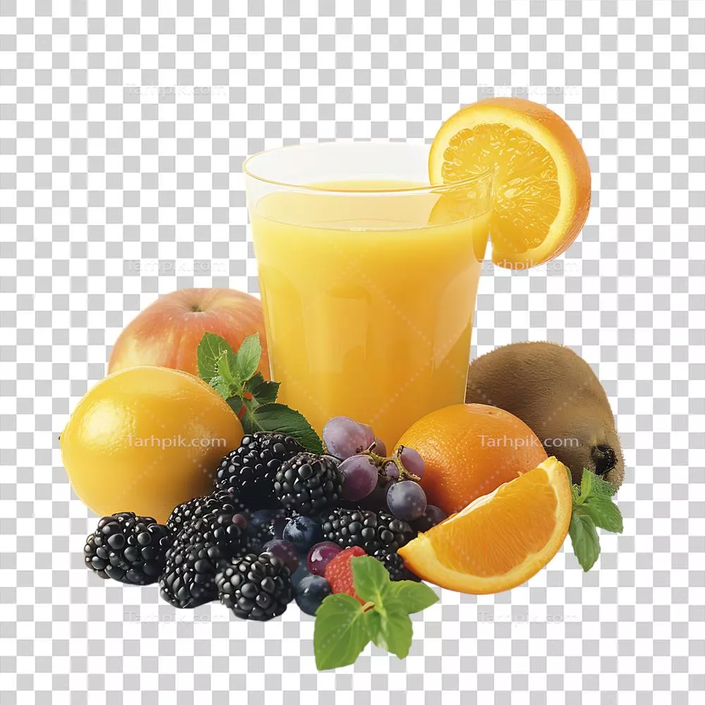 عکس دوربری آب پرتقال و مزایای آن برای سلامتی و مواد مغذی موجود در میوه‌ها