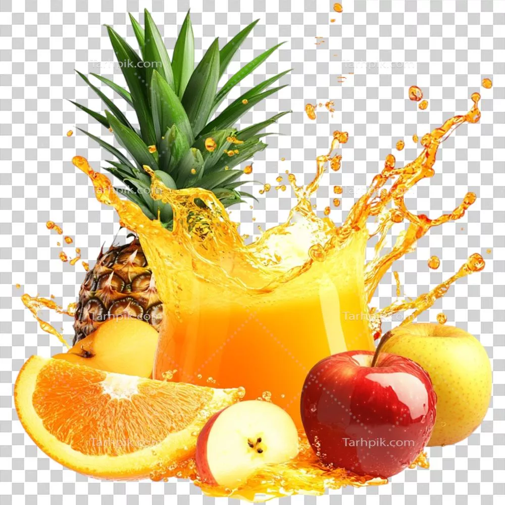 عکس دوربری انفجار طعم میوههای گرمسیری و آبدار با طراوت بینظیر