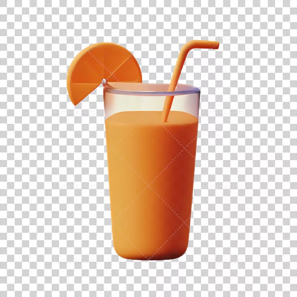 عکس دوربری آیکون سهبعدی ظاهری گلابی نارنجی با طراحی و جزئیات دقیق