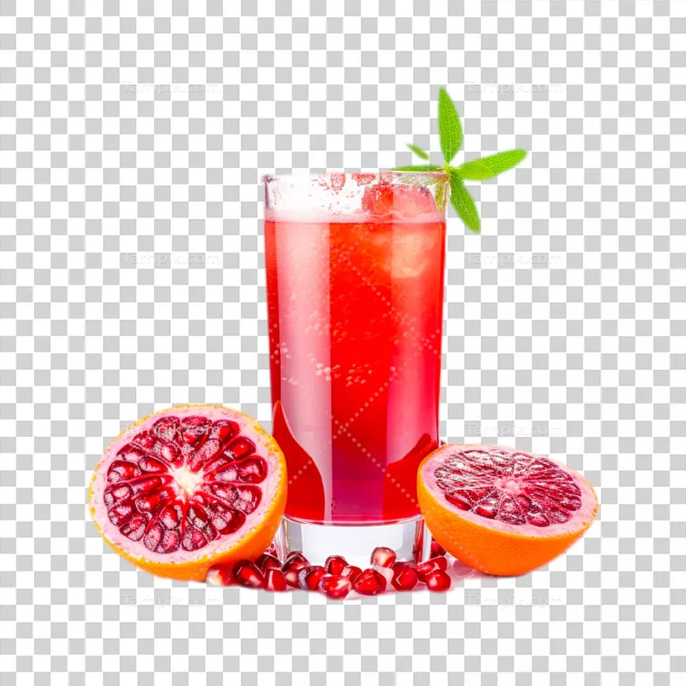 عکس دوربری عصاره طبیعی انار تازه: طعمی دلپذیر با تکنولوژی هوش مصنوعی