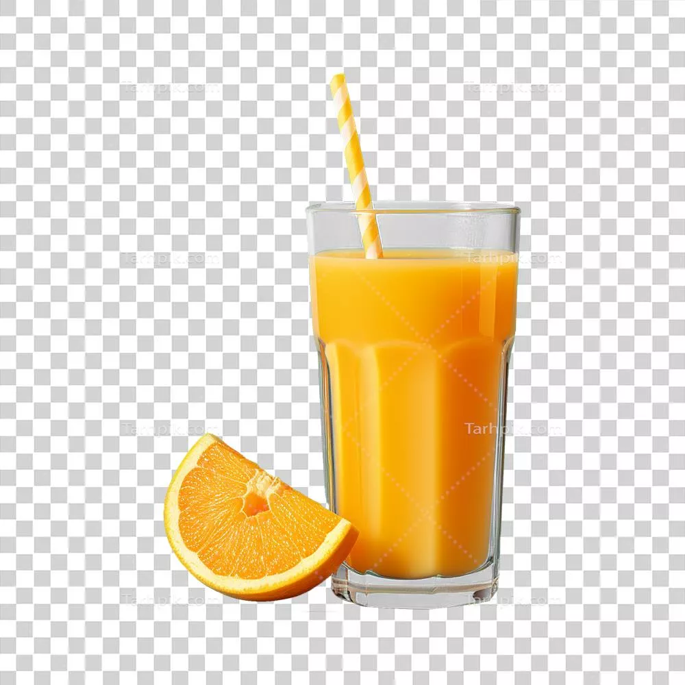 عکس دوربری آبمیوه تازه پرتقال با کیفیت بالا با پیشرفته ترین فناوری هوش مصنوعی