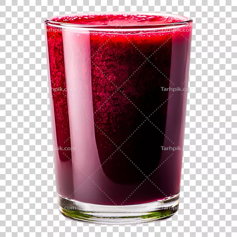 عکس دوربری آب چغندر قرمز تازه در لیوان شفاف برای سبک زندگی سالم