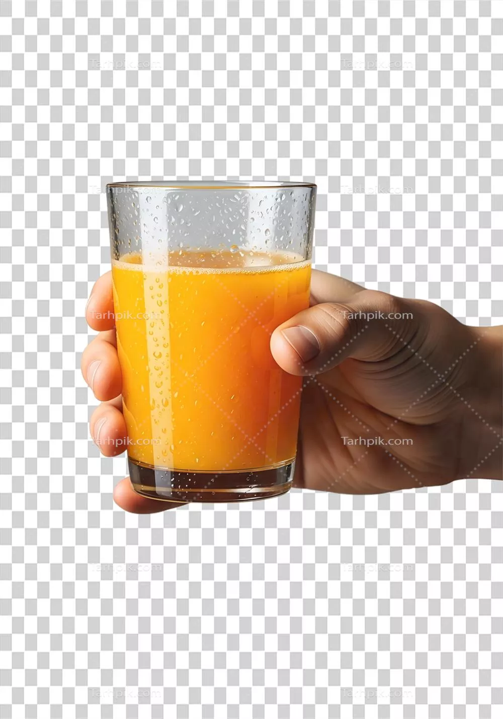 عکس دوربری نوشیدنی طبیعی و سالم؛ آبمیوه تازه پرتقال در یک صبح دل انگیز