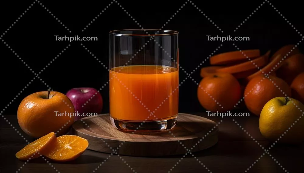 عکس میوه های ارگانیک و تازگی آنها در سبک زندگی سالم: نوشیدنی تولید شده توسط هوش مصنوعی