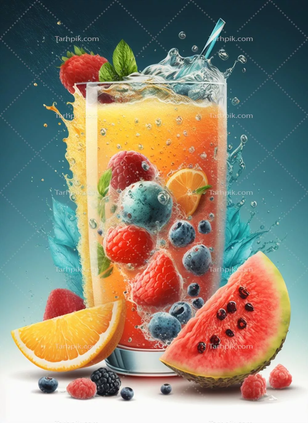 عکس آشامیدنیهای تازه، اسموتیها و آبمیوههای میوهای با توتها بر روی پسزمینه تیره