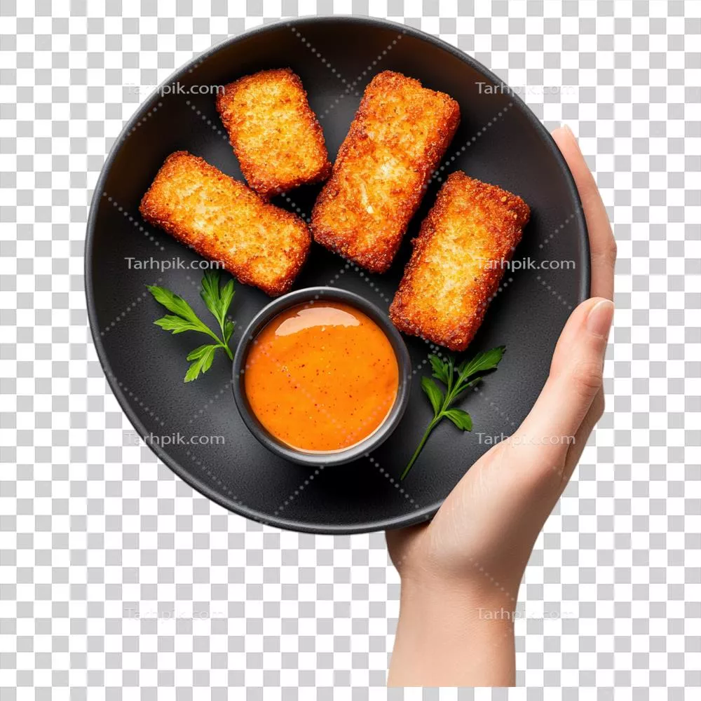 عکس دوربری تصویر طلایی و ترد با پس‌زمینه شفاف و ایزوله شده